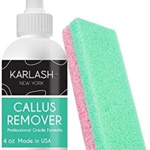 Professional Best Callus Remover Gel for Feet and Foot Pumice Stone Scrubber Kit Remove Hard Skins Heels and Tough Callouses from feet Quickly and Effortless 4 oz (1 Bottle)