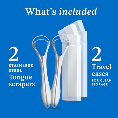 Tongue Scraper For Adults (2 Pack), Reduce Bad Breath, Metal Tongue Scraper, Tongue Cleaner, Tongue Scraper, Stainless Steel Tongue Scraper, Tongue Cleaner for Adults, Tongue Scrubber - Image 3