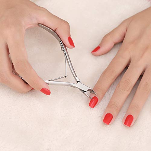 Cuticle Trimmer with Cuticle Pusher and Cutter-YINYIN Cuticle Remover Nippers Professional Stainless Steel Cutter Clippers,Pedicure Manicure Tools for Fingernails Toenails(Silver) - Image 6