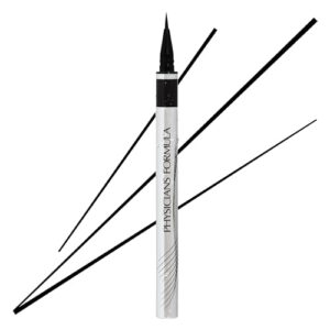 Physicians Formula Eye Booster Super Slim Liquid Eyeliner, Waterproof Precision with a Lash-Boosting Complex, Natural Finish, & Sensitive Skin Approved, Cruelty-Free & Vegan -Ultra Black