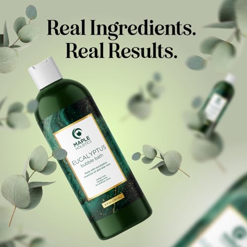 Premium Eucalyptus Bubble Bath Soap - Sulfate Free Adult Bubble Bath for Women and Men with Relaxing Essential Oils with Vitamin E - Foaming Bath Oil for Dry Skin Featuring Aromatherapy Oils - Image 10
