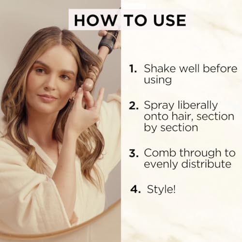 Hair Food Coconut & Argan Oil Heat Protectant Leave-In Spray for All Hair Types, 450°F Heat Protection, Sulfate-Free, Paraben-Free, Dye-Free, Alcohol-Free, Adds Shine, 6.4 Fl Oz - Image 4