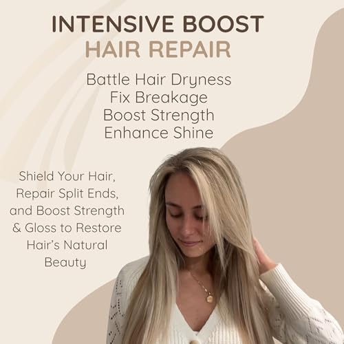 Vitamins Keratin Hair Mask Deep Conditioner - Biotin Collagen Protein & Castor Oil Repair for Dry Damaged or Color Treated Hair - Conditioning Treatment for Curly or Straight Thin Fine Hair - Image 3