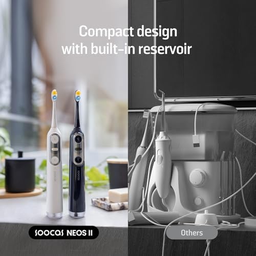 Soocas NEOS II Refresh Set - Electric Toothbrush with Water Flosser, Sonic Electric Toothbrush for Adults, Water Flosser for Teeth, Portable Flossing Toothbrush, 100% Plaque Removal, Dark Violet - Image 7