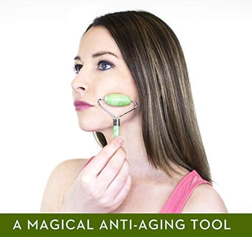 kimkoo Jade Roller and Gua Sha for Face-3 in 1 Kit with Facial Massager Tool,100% Real Natural Jade Stone Anti Aging,Face Beauty Set for Eye Anti-Wrinkle - Image 6