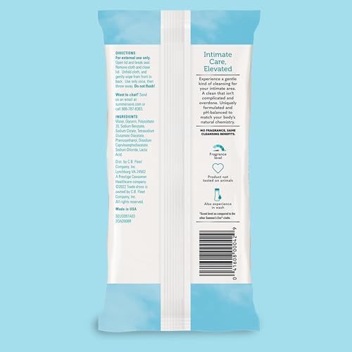 Summer's Eve Fragrance Free Gentle Daily Feminine Wipes, Removes Odor, pH balanced, 32 Count - Image 7