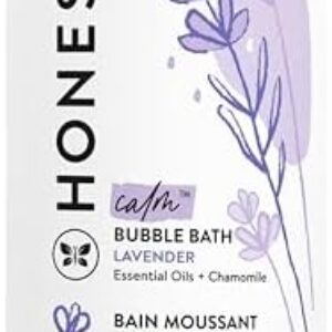 The Honest Company Foaming Bubble Bath | Gentle for Baby | Naturally Derived, Tear-free, Hypoallergenic | Lavender Calm, 12 fl oz