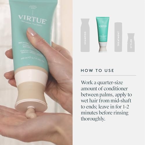 Virtue Recovery Conditioner with Keratin Hydrates, Softens, and Renews Damaged Hair, Sulfate Free, Color Safe - Image 8