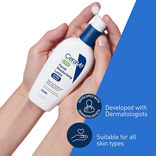 CeraVe PM Facial Moisturizing Lotion | Night Cream with Hyaluronic Acid and Niacinamide | Ultra-Lightweight, Oil-Free Moisturizer for Face | 3 Ounce - Image 4