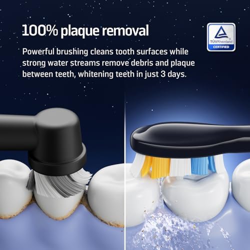 Soocas NEOS II Refresh Set - Electric Toothbrush with Water Flosser, Sonic Electric Toothbrush for Adults, Water Flosser for Teeth, Portable Flossing Toothbrush, 100% Plaque Removal, Dark Violet - Image 3
