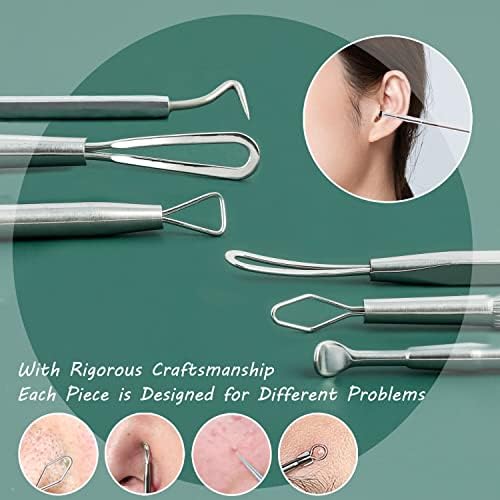 Blackhead Remover Tools, 2024 Latest 16 PCS Pimple Popper Tool Kit, Acne Blackhead Tools for Blemish, 410 Premium Professional Stainless Acne Pimple Extractor Tool with Metal Box - Image 2