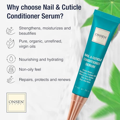 Onsen Secret Cuticle Cream, Cuticle Oil in Deep Action - Japanese Natural Healing Minerals Nail Care Serum and Butter, Sooth, Repair, and Strengthen Cuticles and Nails, Visible Results, 30 ml - Image 3