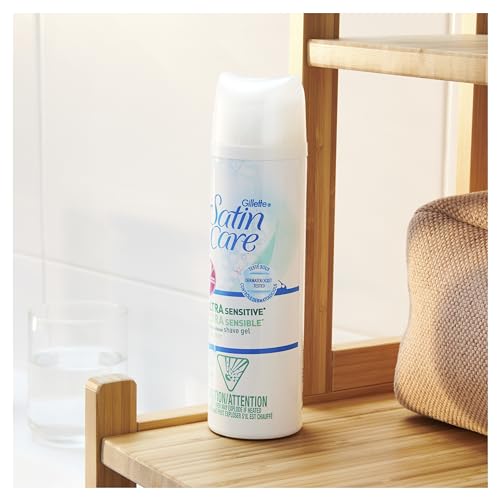 Gillette Satin Care Ultra Sensitive Shave Gel for Women, Pack of 2, 7oz Each, Frangrance Free - Image 7