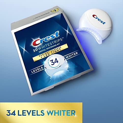 Crest 3D Whitestrips Radiant Express Plus Light, Crest With LED Accelerator Light, Teeth Whitening Strip Kit, 40 Strips (20 Count Pack), Crest Teeth Whitening Strips with Light, Teeth Whitening Kit - Image 3