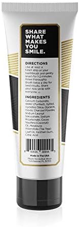 Active Wow Activated Charcoal Toothpaste - Charcoal Toothpaste for Whitening, Charcoal Teeth Whitening, Made with Organic Coconut Oil & Xylitol, Charcoal Activated Toothpaste (4 Ounce (Pack of 1)) - Image 3
