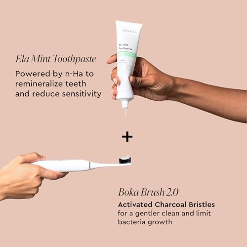 Boka Fluoride Free Toothpaste - Nano Hydroxyapatite, Remineralizing, Sensitive Teeth, Whitening - Dentist Recommended for Adult, Kids Oral Care - Refresh Mint Flavor, 4 Fl Oz 1Pk - Image 6