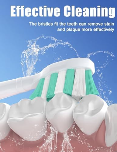 Toothbrush Replacement Heads for Philips Sonicare ProtectiveClean DailyClean Electric Toothbrush Head 1 2 Series Plaque Control Gum 4100 5100 C1 C2 G2 Snap-on, 10 Pack - Image 3