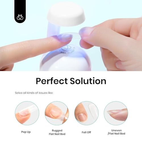 Beetles Gel Polish 9 in 1 Nail Glue with New Formula, 0.5 Fl Oz Super Strong Brush in Nail Gel Glue for False Nails Tips, Rhinestone, Base Gel, Blooming Gel, ect, UV Led Lamp Required - Image 6
