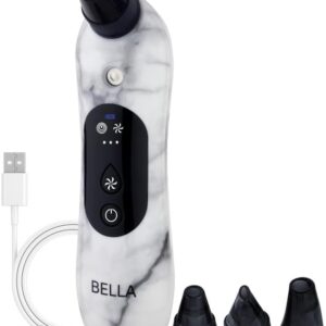 Spa Sciences - BELLA Microderm Pore Extractor & Nano Mister - 3-in-1 - Exfoliation & Pore Purification - Hydrating, Refreshing, Soothing - for All Skin Types - USB Charging