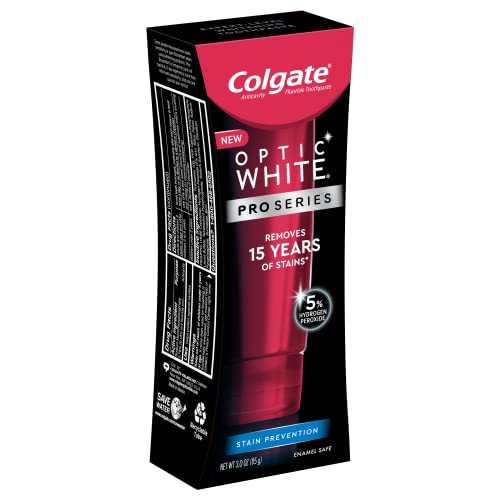 Colgate Optic White Pro Series Whitening Toothpaste with 5% Hydrogen Peroxide, Stain Prevention, 3 Oz Tube - Image 14