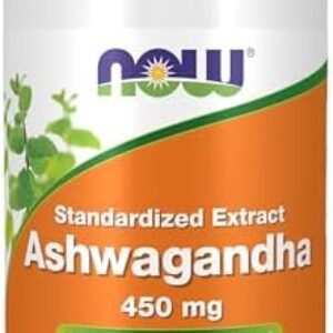 NOW Foods Supplements, Ashwagandha (Withania somnifera) 450 mg (Standardized Extract) for Immune Support ,90 Veg Capsules