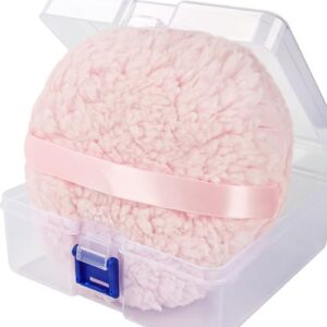 WSYUB Powder Puff, 6'' Powder Puff for Body Powder,Body Powder Puff and Container, Body Powder Applicator,Oversize Dust Puffs for Women,Extra Large Powder Puffs for Face Powder