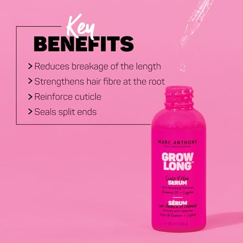 Marc Anthony Grow Long Scalp & Hair Serum - Anti-Breakage Formula Nourish, Strengthen & Hydrate Scalp & Hair Follicles - Natural Shine & Fuller-Looking Hair Strands from Root to Tip, 2 fl oz - Image 5