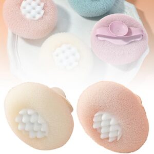 Super Soft Sunflower Suction Cup Bath Ball, 2025 New 2 in 1 Bath Shower Ball Loofah Sponge, Body Wash Infused Sponge, Shower Scrubber for Women Bath Sponge Accessories (2)