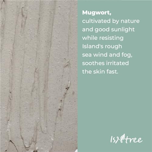 IsNtree Mugwort Calming Clay Mask 100ml, 3.38 fl.oz | Sebum Control | Pore Tightening | Exfoliates Rough Skin | Blackhead Care | Wash-Off Mask | Korean Skincare - Image 3