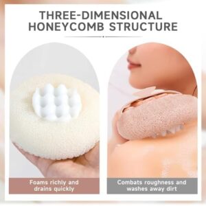 Super Soft Sunflower Suction Cup Bath Ball, 2025 New 2 in 1 Bath Shower Ball Loofah Sponge, Body Wash Infused Sponge, Shower Scrubber for Women Bath Sponge Accessories (2)