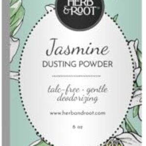 Jasmine Talc Free Dusting Powders Made with Arrowroot, Soothing Oats, zinc, and Magnesium. Free of Baking Soda. for Chafing, deodorizing, Sweating