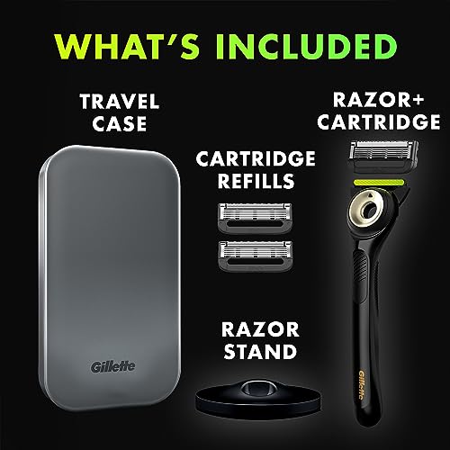 GilletteLabs with Exfoliating Bar by Gillette Mens Razor, Gold Edition, and Travel Case, Holiday Gifts for Men - Image 7