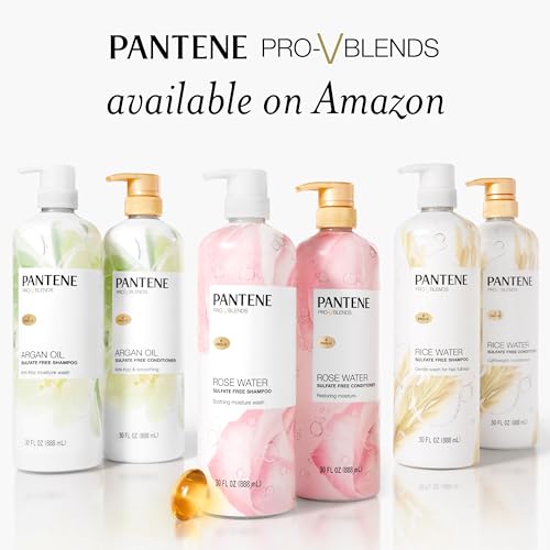 Pantene Sulfate Free Shampoo with Rice Water, Protects Natural Hair Growth, Volumizing, for Women, Nutrient Infused with Vitamin B5, Safe for Color Treated Hair, Pro-V Blends, 30.0 oz - Image 7