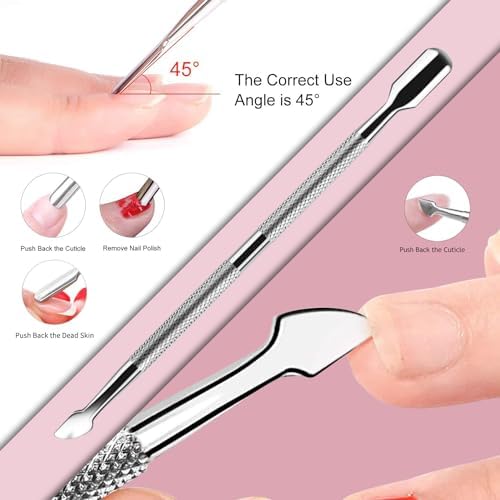 Acrylic Nail Clippers with Magnets Sizer, Fake Acrylic Nail Cutter for Nail Tips False Gel Nail Tips Cutters, Artificial Nail Tip Trimmer Almond Nail Shaper Nail Tools with Cuticle Pusher - Image 4