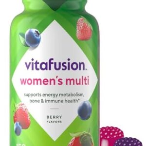 Vitafusion Womens Multivitamin Gummies, Berry Flavored Daily Vitamins for Women With Vitamins A,C,D,E,B-6 and B-12, America’s Number 1 Gummy Vitamin Brand, 75 Days Supply, 150 Count (Package May Vary)