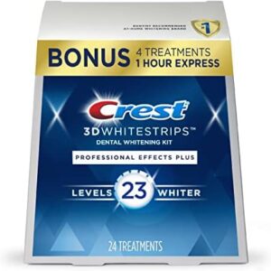 Crest 3D Whitestrips Professional Effects Plus, 3D White, Teeth Whitening Strip Kit, 48 Strips (24 Count Pack), Crest Teeth Whitening Strips, Teeth Whitening Kit