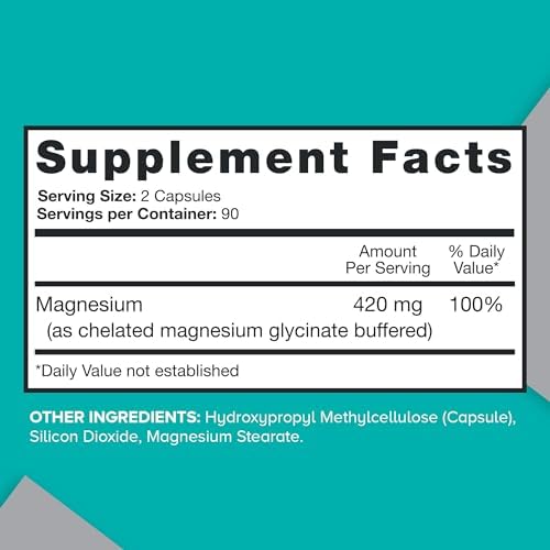 Qunol Magnesium Capsules 420mg, 100% DV, High Absorption Magnesium Supplement, Extra Strength, Bone and Muscle Health Supplement, 180 Count - Image 5