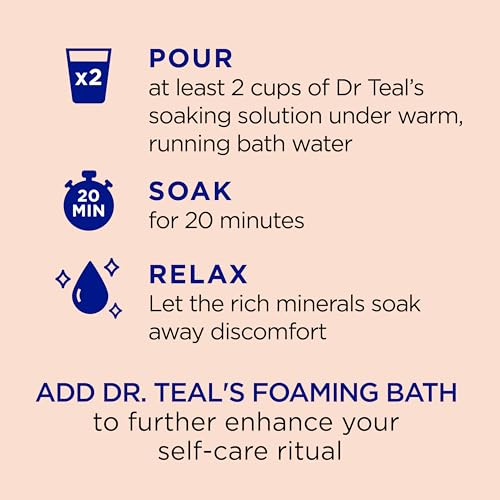 Dr Teal's Pure Epsom Magnesium Salt Soak, Stress Relief with Essential Oils, 3lbs - Image 3