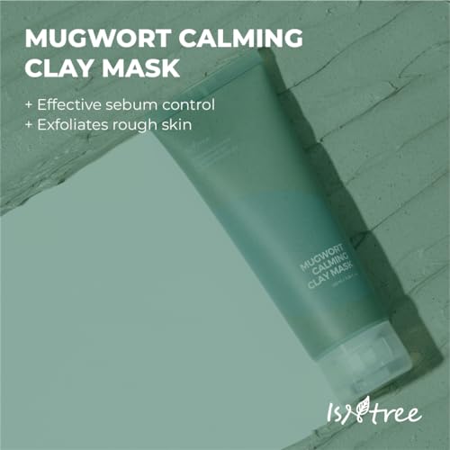 IsNtree Mugwort Calming Clay Mask 100ml, 3.38 fl.oz | Sebum Control | Pore Tightening | Exfoliates Rough Skin | Blackhead Care | Wash-Off Mask | Korean Skincare - Image 2