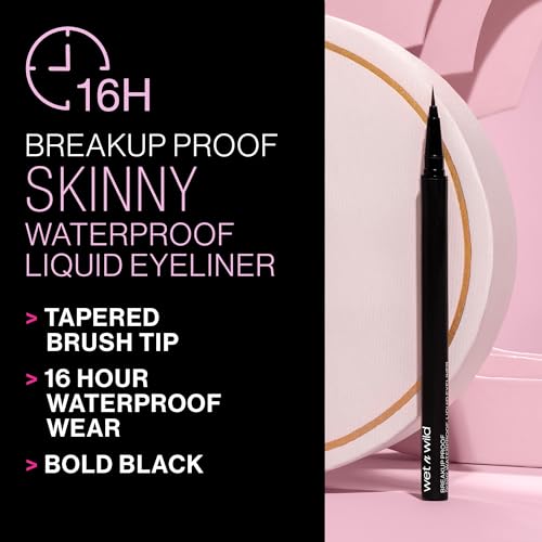 wet n wild Mega Last Breakup Proof Liquid Eyeliner - Ultra-Fine Brush, Waterproof, Long-Lasting - Cruelty-Free & Vegan - Ultra Black - Image 3