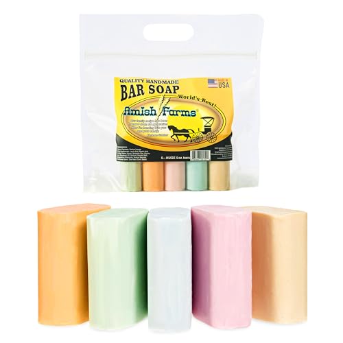 Amish Farms Bar Soap w/All Natural Bentonite Clay | Made in USA, Vegan Moisturizing for Sensitive Skin | Women & Mens Face & Body Bar Bath Soap for Shower | Clean Scent | 5oz Ea (5 Bars) - Image 8