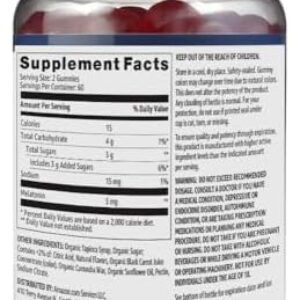 Amazon Basics Melatonin 5mg, 120 Gummies (2 per Serving), Strawberry (Previously Solimo)