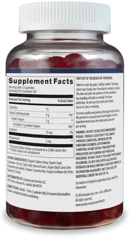 Amazon Basics Melatonin 5mg, 120 Gummies (2 per Serving), Strawberry (Previously Solimo) - Image 2