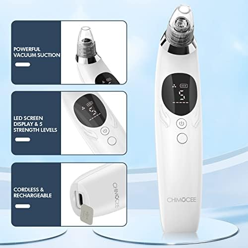 Blackhead Remover Pore Vacuum, Upgraded Black Head Remover for Face, Electric Acne Comedone Whitehead Extractor Tools-5 Suction Power, 5 Probes, USB Rechargeable Pimple Popper Tool Kit - Image 4