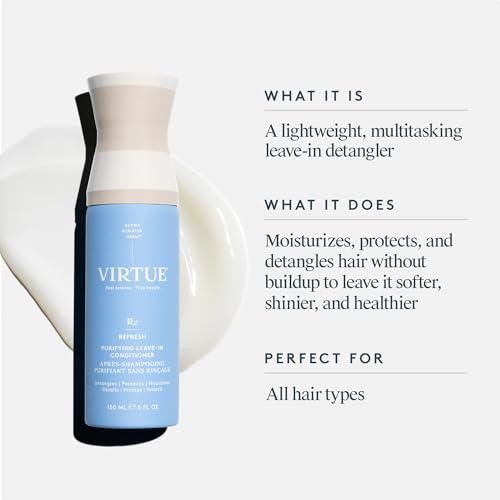 Virtue Purifying Leave-In Hair Conditioner Spray, Reduce Frizz and Split Ends, Detangles and Nourishes, Color Safe, 5 Fl Oz - Image 2