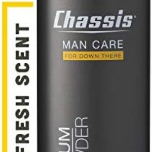 Chassis Premium Body Powder for Men, Anti-Chafing Deodorant Powder, Friction Defense for Balls, Groin, Private Parts and Butt, Natural Ingredients, Talcum Powder Alternative, Original Fresh Scent