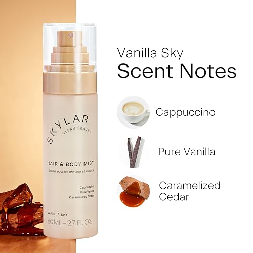 Skylar Vanilla Sky Hair & Body Mist | Hypoallergenic & Clean Fragrance | Vegan, Cruelty Free, and Safe For Sensitive Skin | 80 ML, 2.7 Fl Oz - Image 7