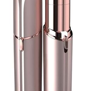 Facial Hair Remover for Women - as Seen on TV Painless Face Shaver - Electric Hair Removal Device for Face Lips Peach Fuzz with Light (Rose Gold)