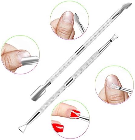 Cuticle Trimmer Cuticle Remover with Cuticle Pusher, XUNXMAS Professional Stainless Steel Durable Pedicure Manicure Tools Cutter Nipper Scissor Clipper for Fingernails and Toenails Dead Skin Silver - Image 5