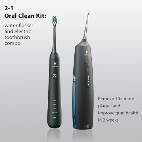 2-1 Oral Clean Kit- Water Dental flosser & Electric Toothbrush Combo- Brushing & Flossing- for Teeth Cleaning and Gum Health - Image 2